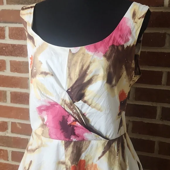 Talbots Watercolor Floral Sleeveless Dress, Sizr 12 - Picture 2 of 7